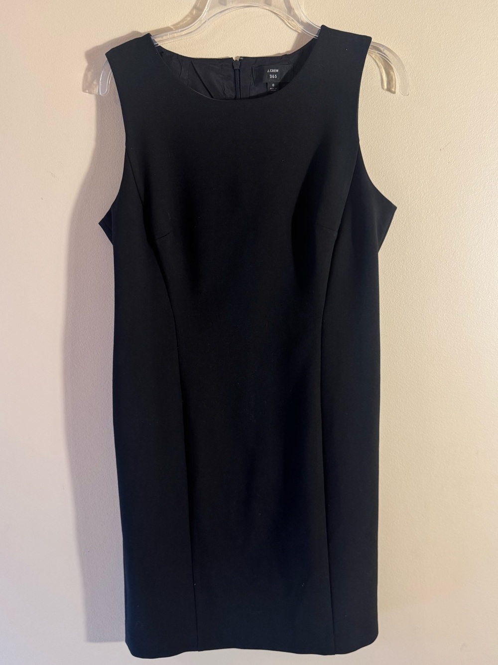 J. Crew Classic Black Sleeveless Sheath Dress